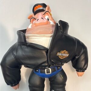 Harley-Davidson Pig Figure in Black Jacket RARE! New with tags.